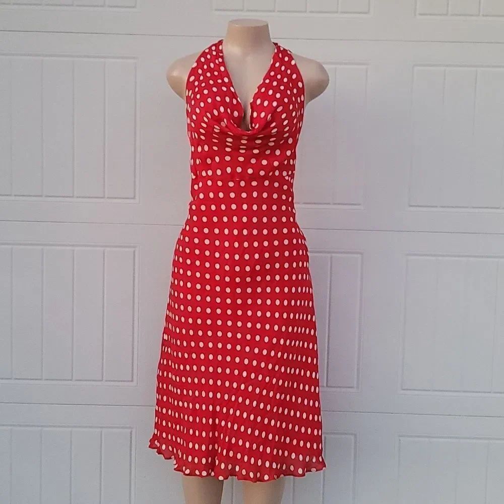 BRAND NEW DONNA RICCA VINTAGE CUT POLKA-DOT WOMEN'S DRESS